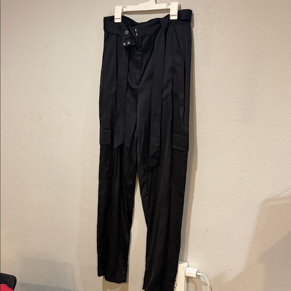 Abercrombie & Fitch Black silk cargo Pants - Picture 2 of 5